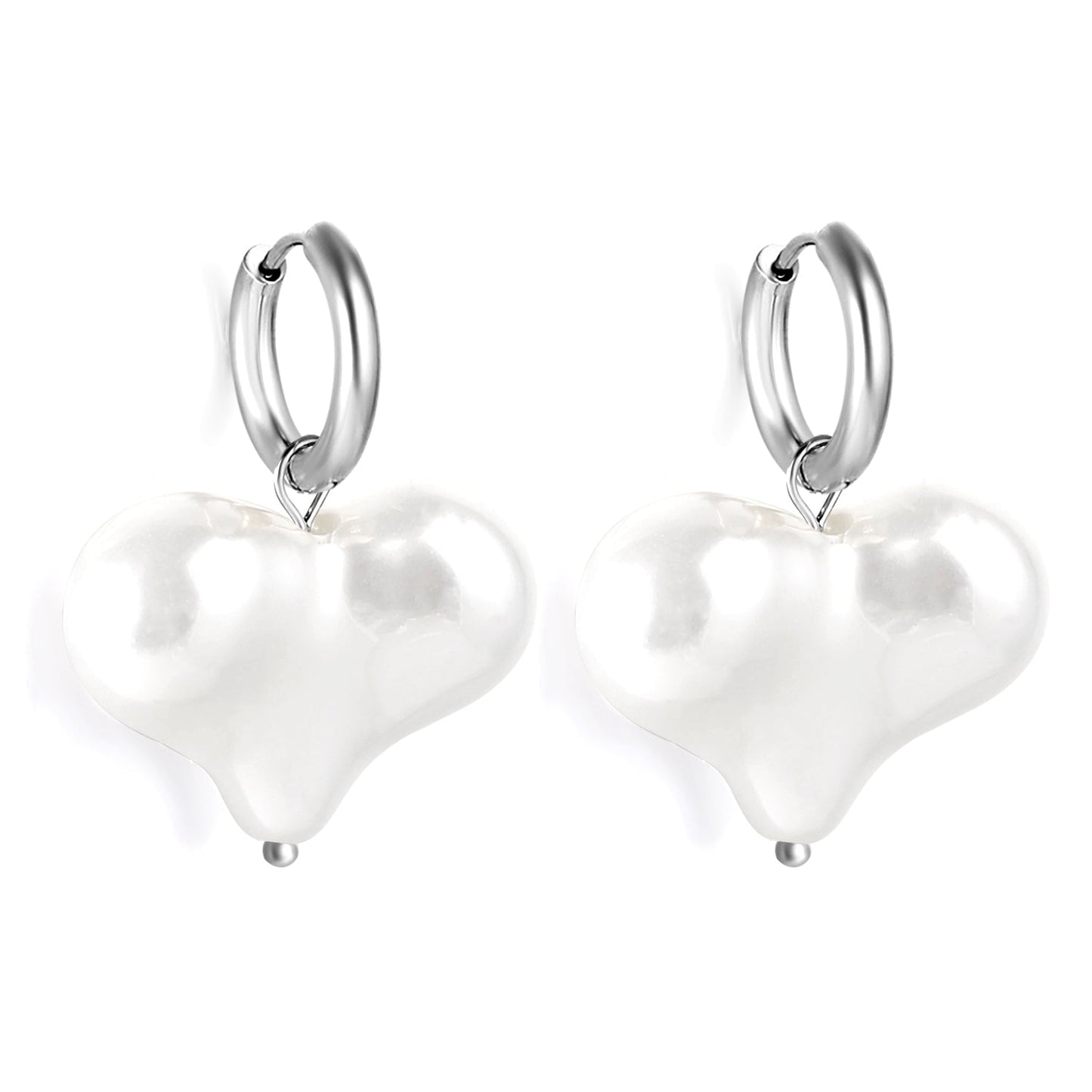 2024 New Year Fashion Various Irregular Shape White Pearl Earrings