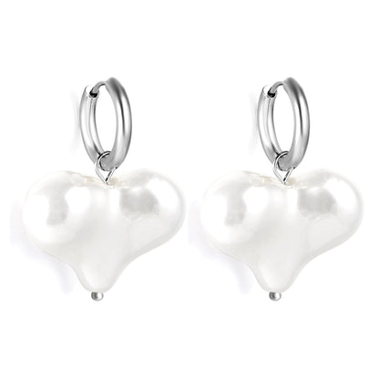 2024 New Year Fashion Various Irregular Shape White Pearl Earrings