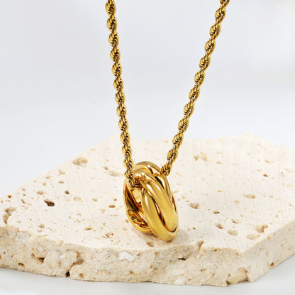 18K Gold Plated Women Stainless Steel Jewelry Necklace