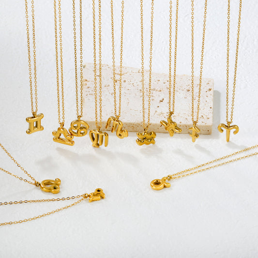 ✨ Constellation series Necklace Wholesale (MOQ 12+) | 18K Gold PVD Stainless Steel 🌍| Constellation Pendant Necklace with Birthstone