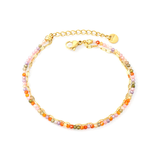 Stainless Steel Bead Bracelet - Waterproof & Hypoallergenic Jewelry for Daily Wear