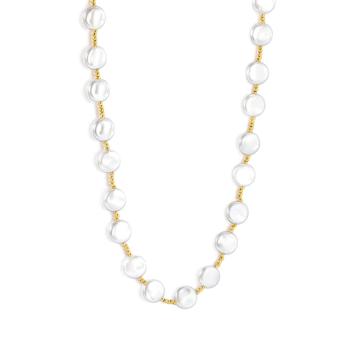 Pearl Necklace Waterproof & Hypoallergenic Stainless Steel Jewelry