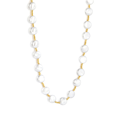 Pearl Necklace Waterproof & Hypoallergenic Stainless Steel Jewelry