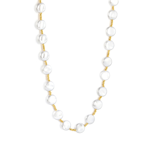 Pearl Necklace Waterproof & Hypoallergenic Stainless Steel Jewelry