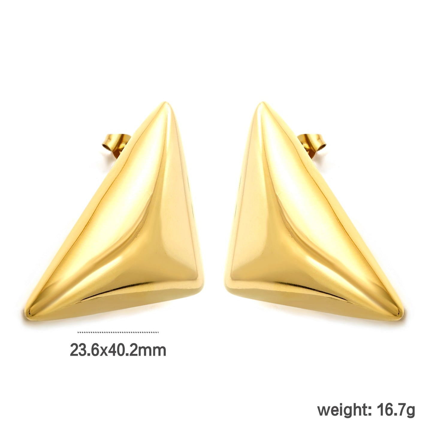 Long Triangle Earrings 23.6*40.2mm