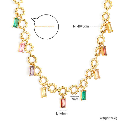 Waterproof & Hypoallergenic High-End Stainless Steel Zircon Necklace