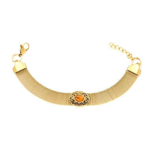 Stainless Steel Cat's Eye Bracelet – Hypoallergenic & Timeless Jewelry for Effortless Style