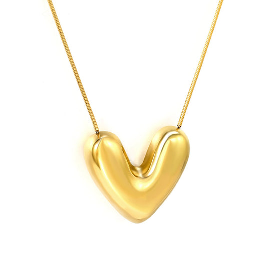 Wholesale 25*22mm heart pendant necklace 40+5cm