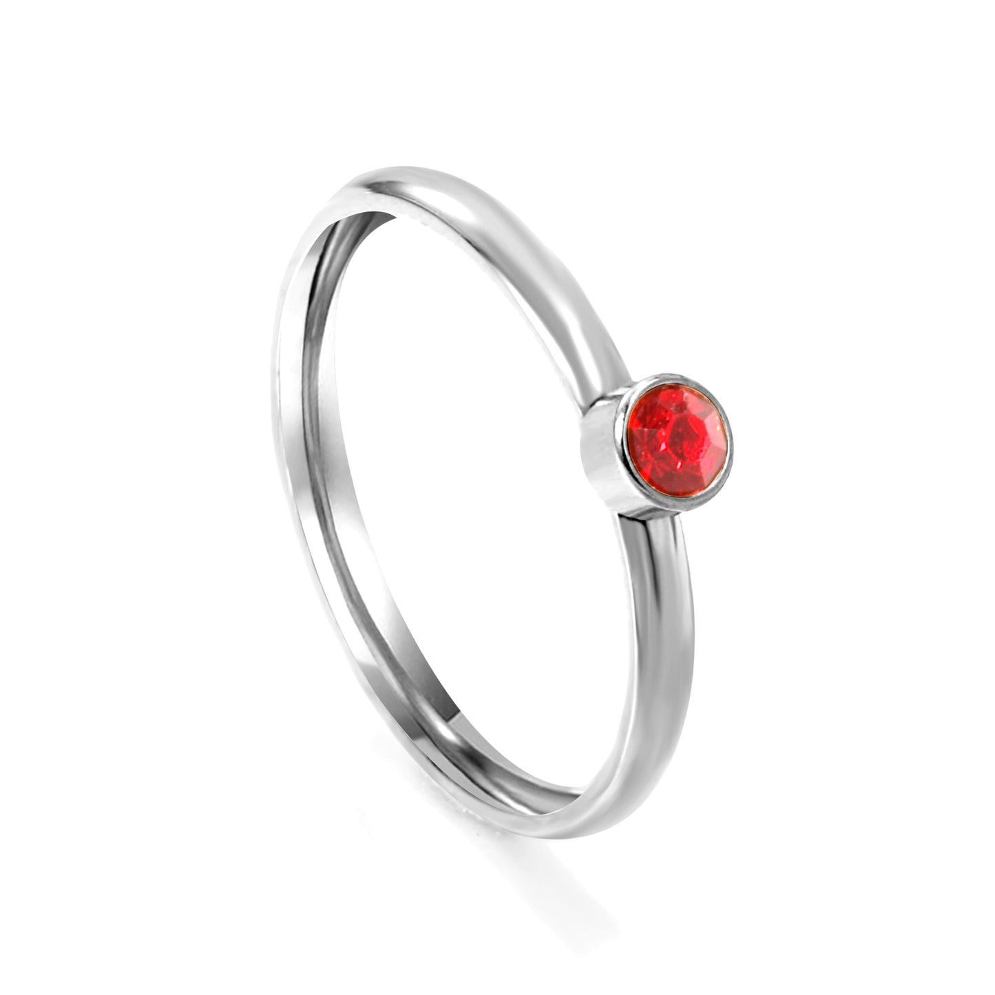 Minimalist band with incoming red diamonds