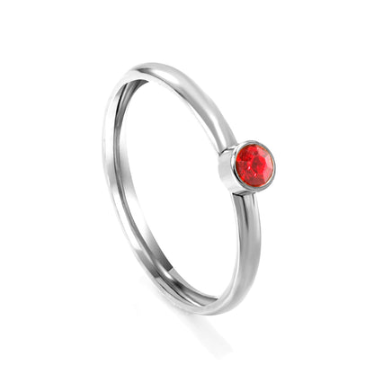 Minimalist band with incoming red diamonds
