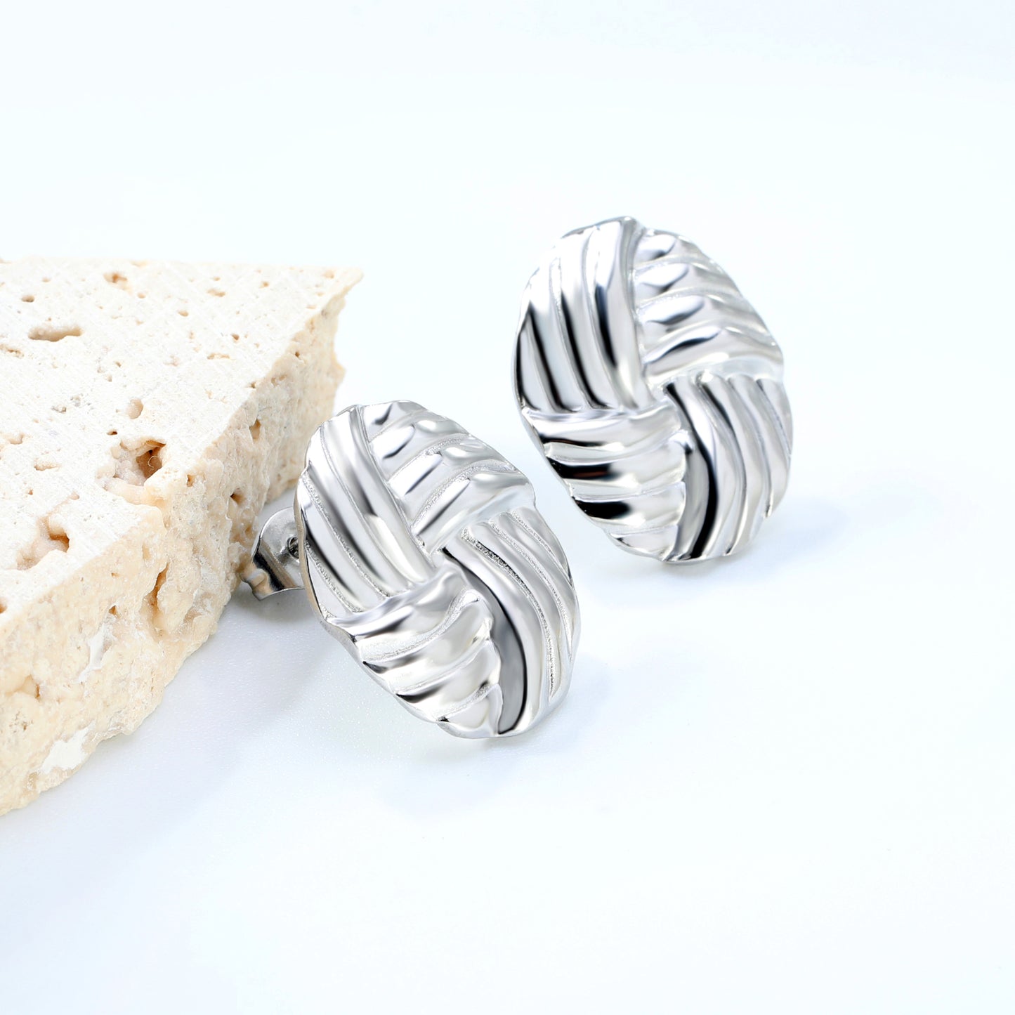 17x25.7mm Rectangular Stainless Steel Stud Earrings Wholesale | Factory Direct Pricing | Custom Packaging