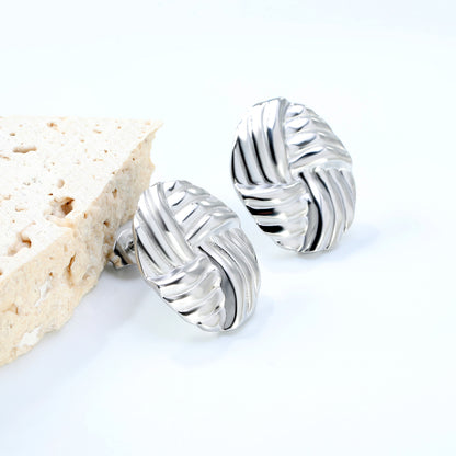 17x25.7mm Rectangular Stainless Steel Stud Earrings Wholesale | Factory Direct Pricing | Custom Packaging
