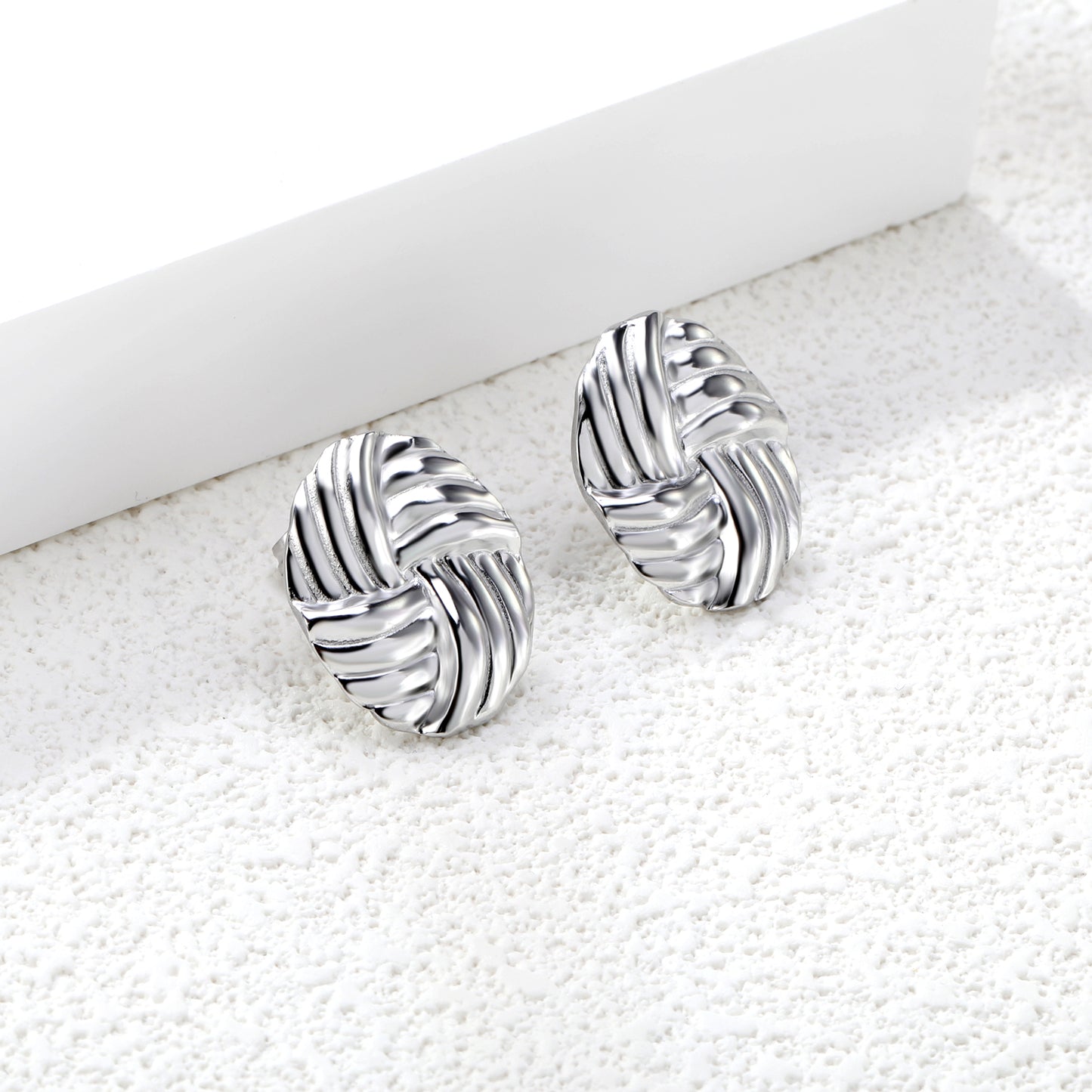 17x25.7mm Rectangular Stainless Steel Stud Earrings Wholesale | Factory Direct Pricing | Custom Packaging
