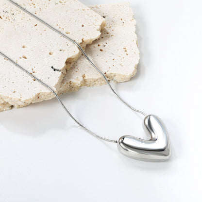 25*22mm heart pendant necklace 40+5cm