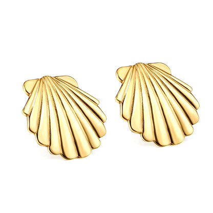 Smooth Shell 24.8mm Stud Earrings