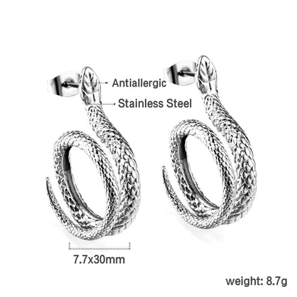 Coil Snake Earrings 7.7*30mm