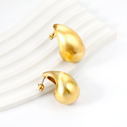 Water Drop Oval Earrings 19.5*32mm
