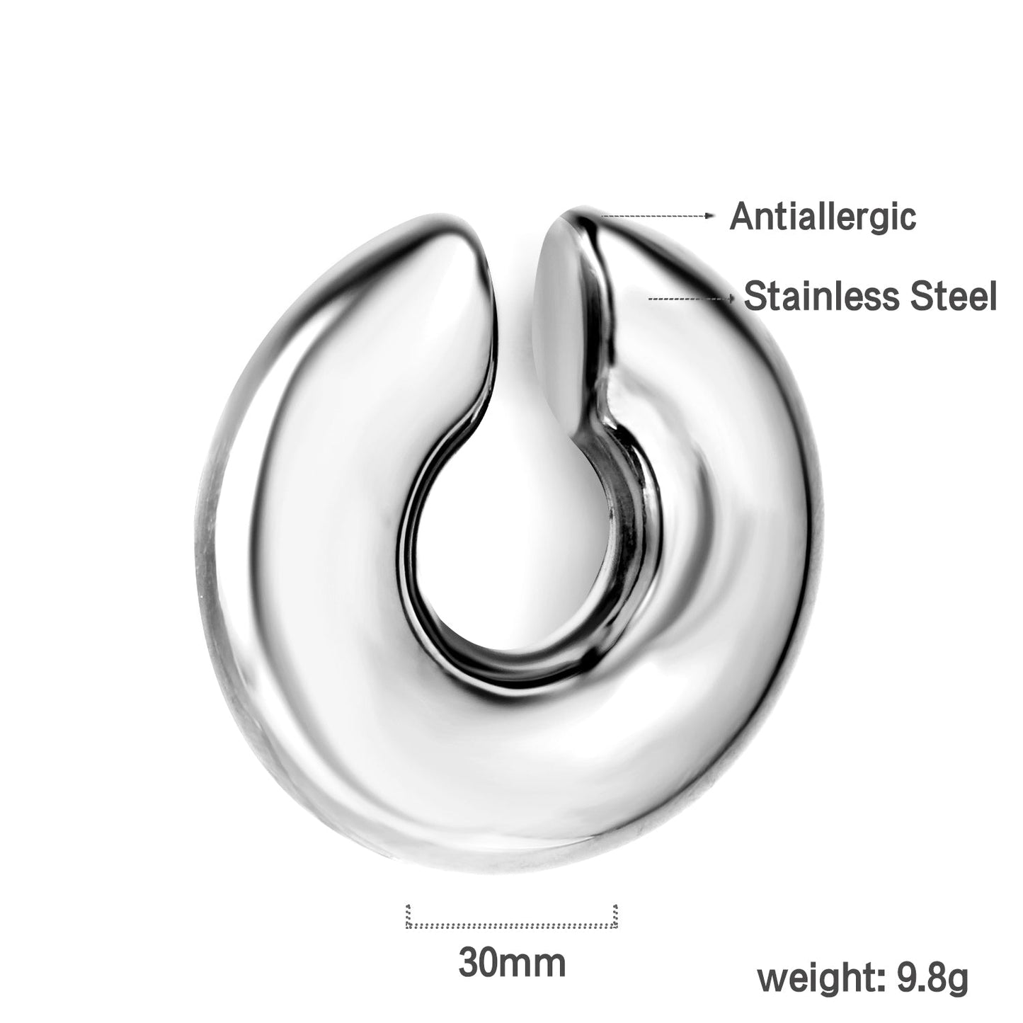 C-shaped ear clip 30mm