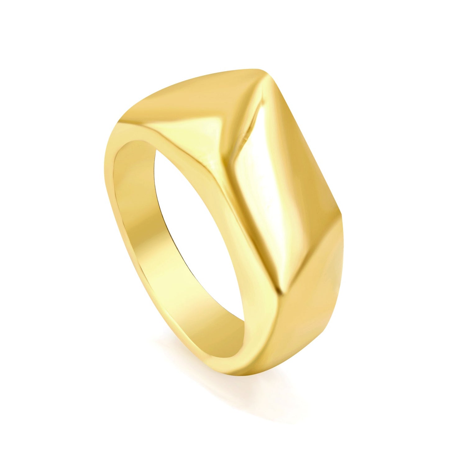 Exaggerated and smooth ring with irregular squares