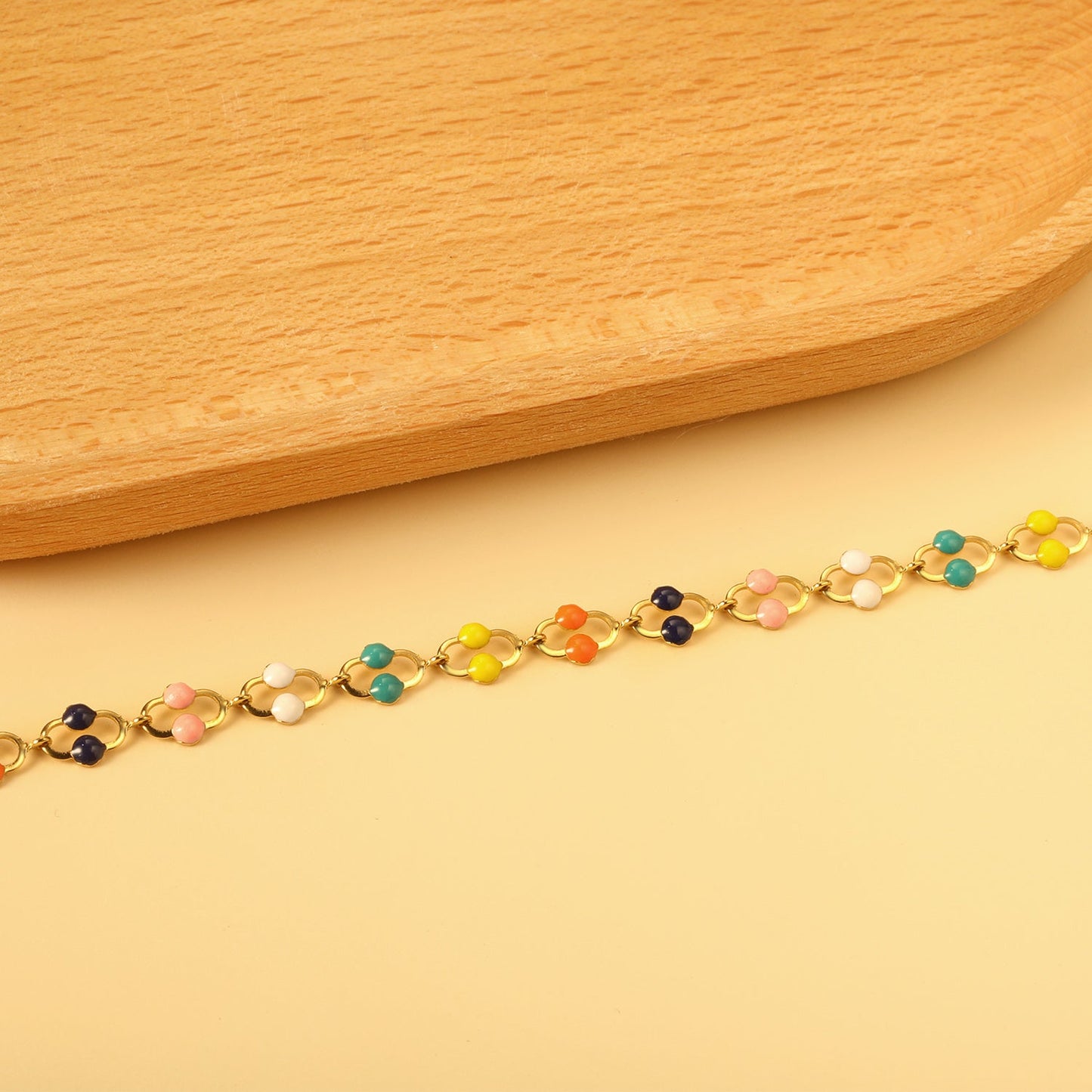 Color Oil U-shaped Bracelet 17+3cm