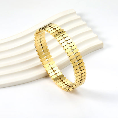 Double fence like shape bracelet