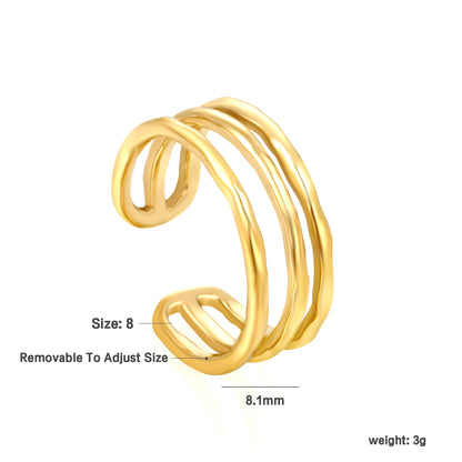 ✨ Premium 8.1mm Open Ring Wholesale Removable Sizing | Heavy 3g Build | Gold Stainless Steel Jewelry Bulk