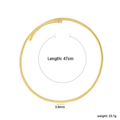 Bulk Gold-Tone Stainless Steel Chain Necklace | 3.9mm Wide Cable Link (47cm) – Wholesale Jewelry for Retailers