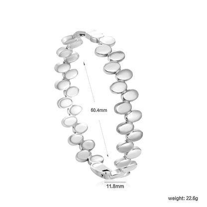 ✨ Precision-Fit Bangle Wholesale 11.8mm Width + 2.9mm Thickness | 60.4mm Inner Diameter | Dual-Tone Stainless Jewelry