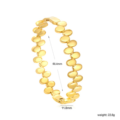 ✨ Precision-Fit Bangle Wholesale 11.8mm Width + 2.9mm Thickness | 60.4mm Inner Diameter | Dual-Tone Stainless Jewelry