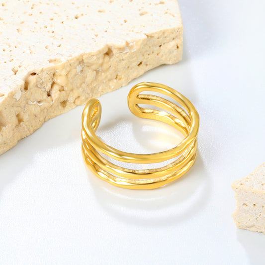 ✨ Premium 8.1mm Open Ring Wholesale Removable Sizing | Heavy 3g Build | Gold Stainless Steel Jewelry Bulk