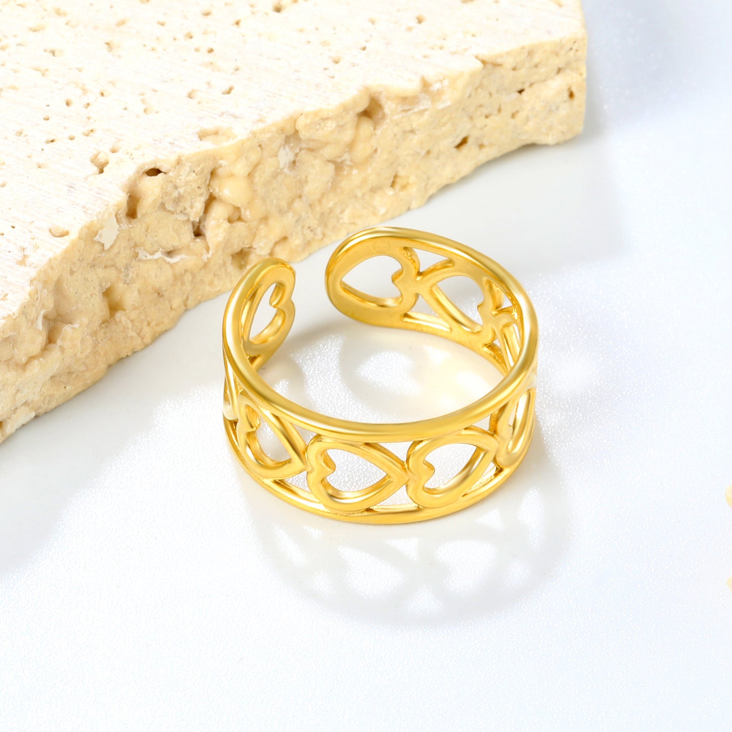 Bulk 8.1mm Versatile Stacking Rings | Gold-Tone Stainless Steel Open Bands for Retailers (2.6g/Unit)