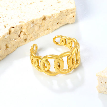 ✨ Gold Adjustable Statement Rings Duo 9mm & 10.7mm Heights | Removable Sizing | Featherweight & Heavyweight Bulk Pack