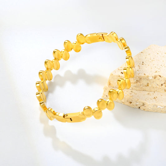 ✨ Precision-Fit Bangle Wholesale 11.8mm Width + 2.9mm Thickness | 60.4mm Inner Diameter | Dual-Tone Stainless Jewelry
