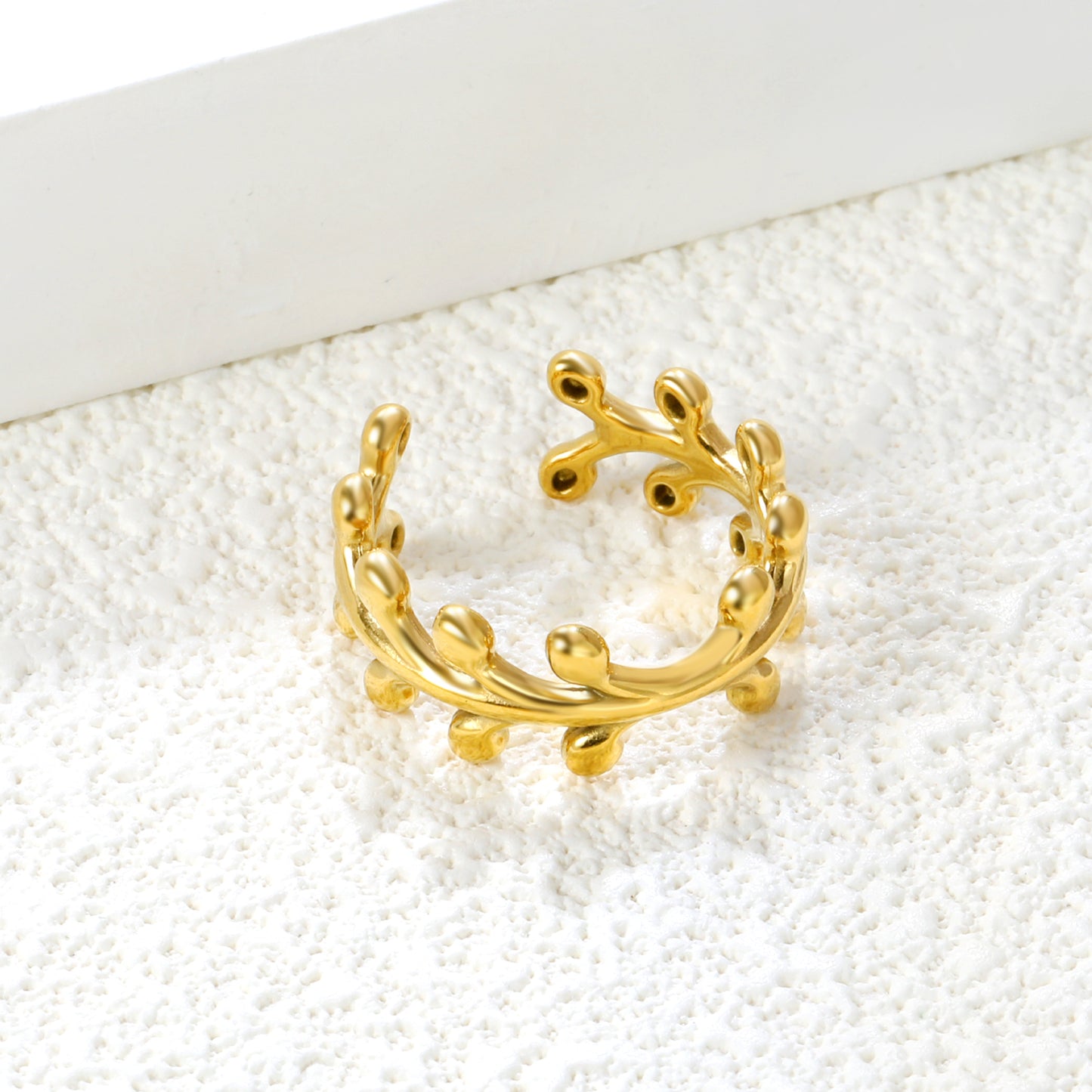 Bulk 8.9mm Perfect-Stack Rings | Gold IP Stainless Steel Open Bands (2.9g) | Wholesale for Boutiques