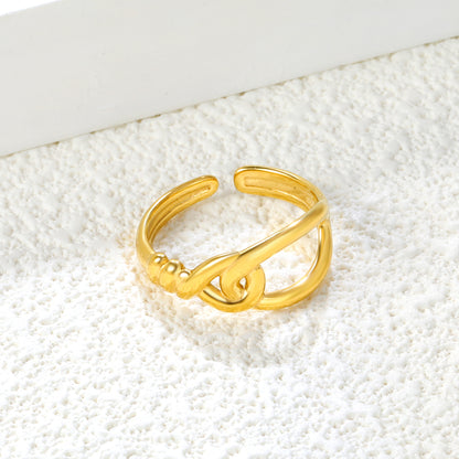 Bulk Gold-Tone Adjustable Rings (9.1mm Tall) | Hypoallergenic Stainless Steel Open Bands for Wholesale