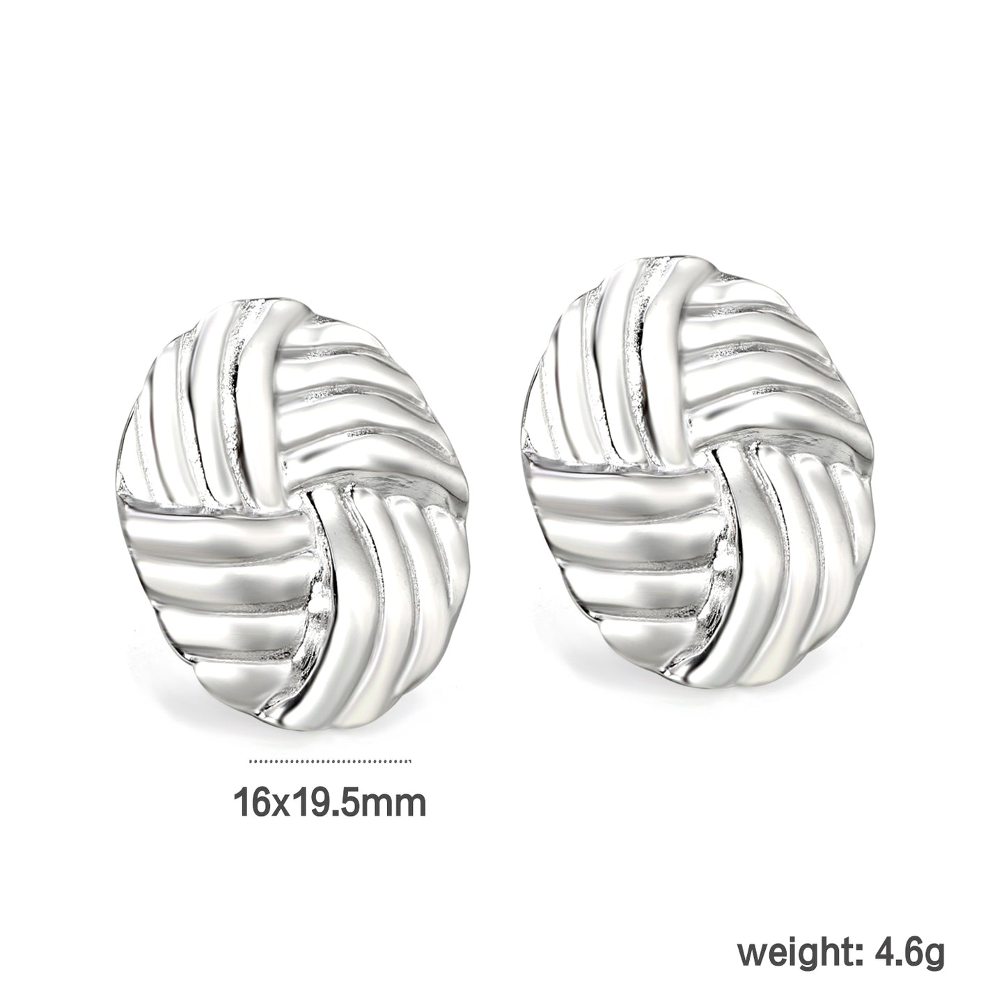 17x25.7mm Rectangular Stainless Steel Stud Earrings Wholesale | Factory Direct Pricing | Custom Packaging