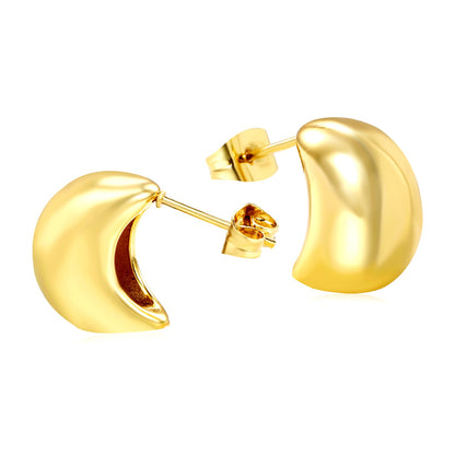 8.4*15mm meta earrings gold color