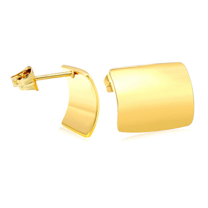 Trendy Geometric Stainless Steel Studs Earring 11.5*15mm PVD 18K gold