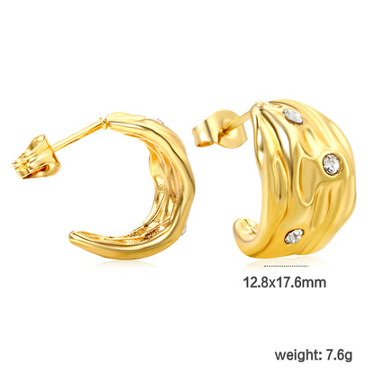 Bulk Hypoallergenic Hoop Earrings 12.8*17.6mm | Jewelry Manufacturer with SGS Certification | Private Label Services