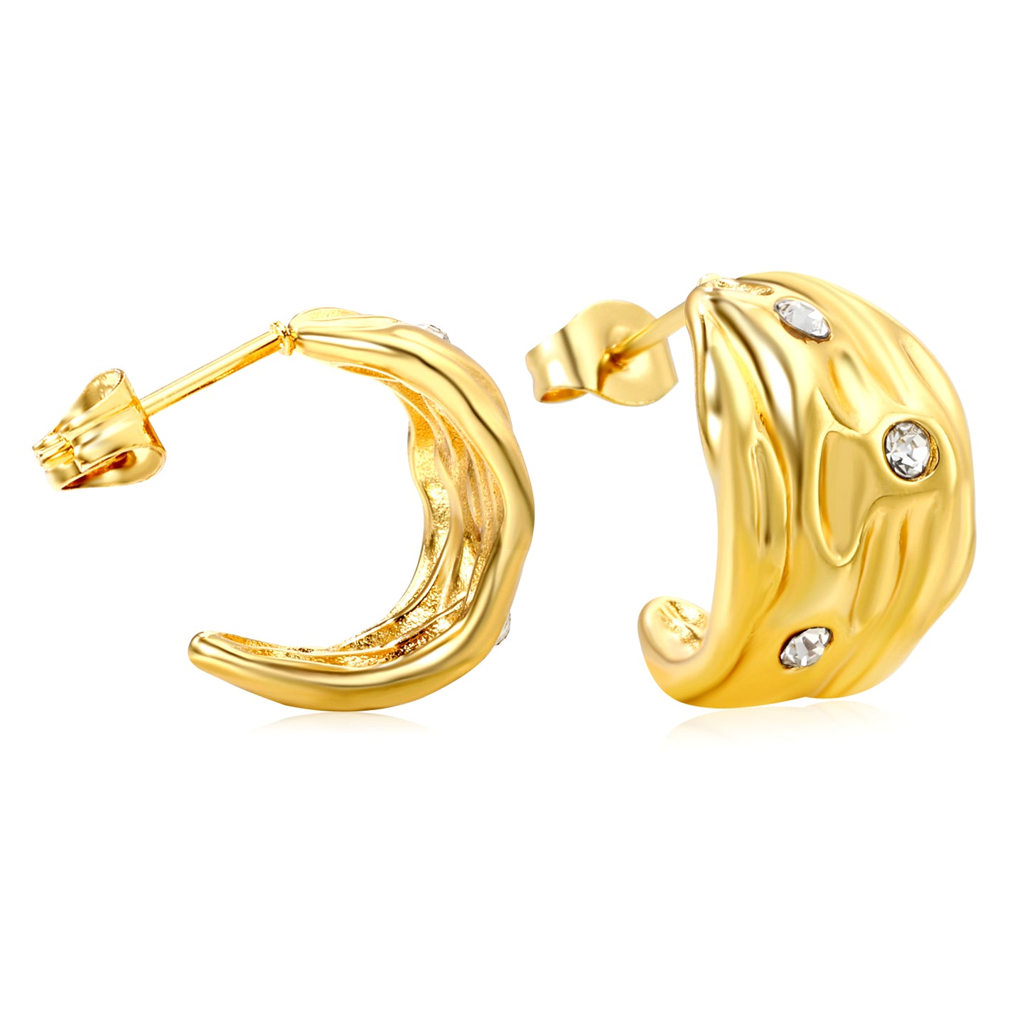 Bulk Hypoallergenic Hoop Earrings 12.8*17.6mm | Jewelry Manufacturer with SGS Certification | Private Label Services