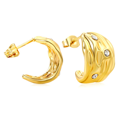 Bulk Hypoallergenic Hoop Earrings 12.8*17.6mm | Jewelry Manufacturer with SGS Certification | Private Label Services