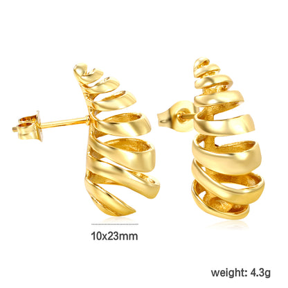 Hypoallergenic Stainless Steel Stud Earrings for Sensitive Ears | Sleek 10*23mm Design