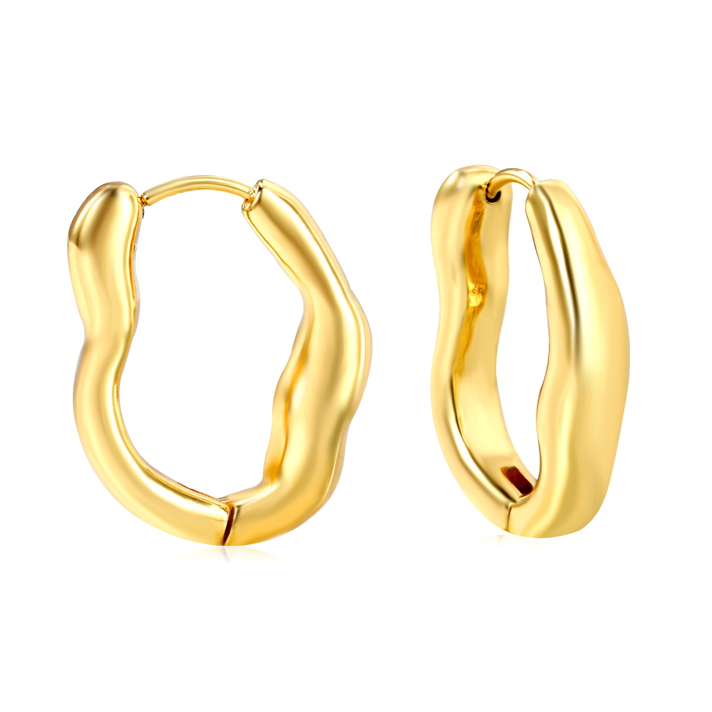 Chunky Stainless Steel Hoops - Industrial 6mm 20.6*25mm Thick Hoop Earrings