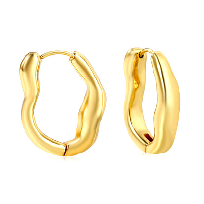 Chunky Stainless Steel Hoops - Industrial 6mm 20.6*25mm Thick Hoop Earrings
