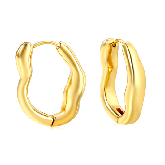 Chunky Stainless Steel Hoops - Industrial 6mm 20.6*25mm Thick Hoop Earrings
