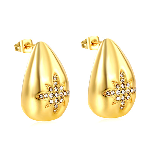 Gold Stainless Steel Hoop Earrings | 304 Steel | Comfort & Style