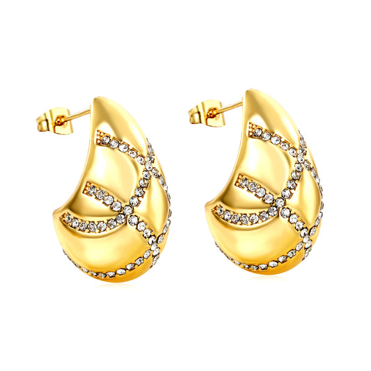 Geometric Hoop Earrings | Hypoallergenic Jewelry | Modern Matte Finish