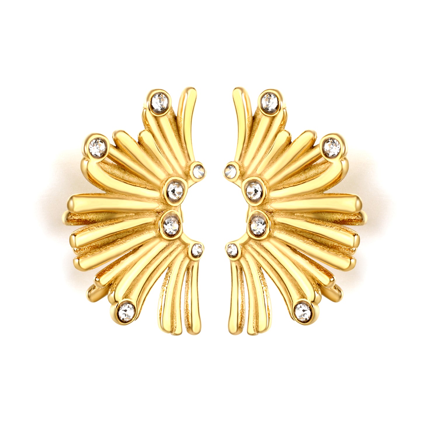 Wholesale Waterproof Fan Earrings | Hypoallergenic Earrings for Sensitive Ears | 304 Stainless Steel Jewelry Supplier