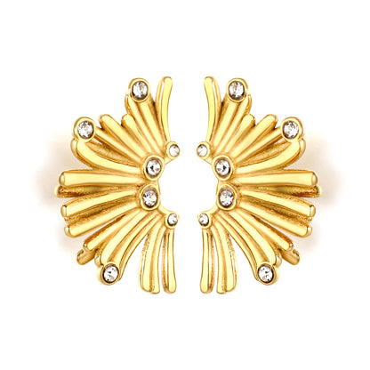 Wholesale Waterproof Fan Earrings | Hypoallergenic Earrings for Sensitive Ears | 304 Stainless Steel Jewelry Supplier