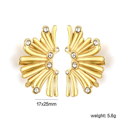Wholesale Waterproof Fan Earrings | Hypoallergenic Earrings for Sensitive Ears | 304 Stainless Steel Jewelry Supplier